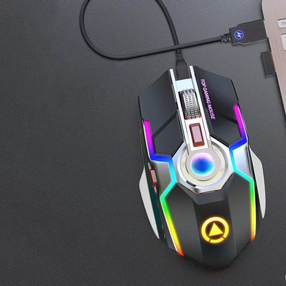 Ergonomic Wireless Gaming Mouse with RGB Backlight
